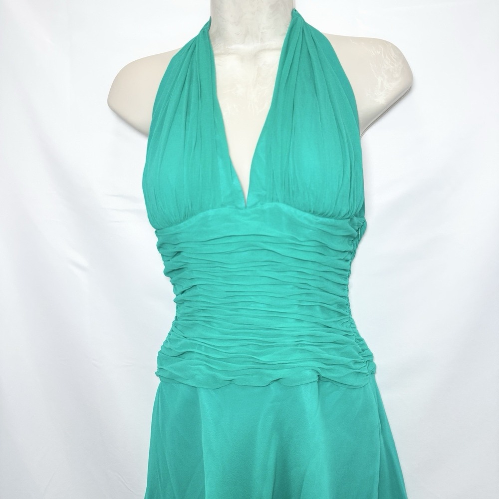 Cache Y2K Silk Halter Babydoll Dress 10 Hoco Party Fairy Mermaid Graduation - Picture 3 of 14
